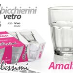 SET 6 BICCHIERI BICCHIERINO FESTE PARTY CHUPITO LIQUORE COGNAC RUM 65ML 6,4CM