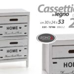 CASSETTIERA COMODINO 2 CASSETTI LEGNO ANTICATO CLASSICO MODERNO HOME 53*30*24cm