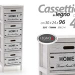 CASSETTIERA 4 CASSETTI SLIM SALVASPAZIO CUCINA BAGNO SALOTTO HOME CUORI 96*30*24