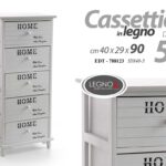 CASSETTIERA 5 CASSETTI SLIM SALVASPAZIO BIANCO CUCINA BAGNO SALOTTO 95*40*31 cm