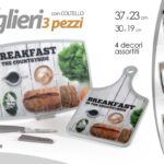 Set 2 taglieri cucina + coltello cuori verdura carne salvaspazio acrilic vintage