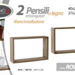 Mensole 2 Moduli Parete Mensola Quadrata Cubo Pensile DOU COL ROVERE 40*27/37*24