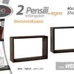 Mensole 2 Moduli Parete Mensola Quadrata Cubo Pensile DOU WENGE 40*27/37*24