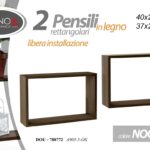 Set 2 Cubo da Parete Scaffale Mensole MODULI PENSILE Moderna BACHECA NOCE 40/37
