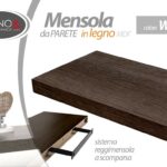 Mensola da Parete MURO MODERNO LEGNO KIT Reggimensola DOU WENGè 40*25*4