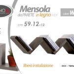 MENSOLA DA PARETE Moderna Design Zig Zag SCAFFALE MURO 3 Ripiani LEGNO WENGè