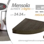 MENSOLA PARETE ANGOLARE ANGOLO STAFFA MODERNO DOU WENGHè 23,5*4