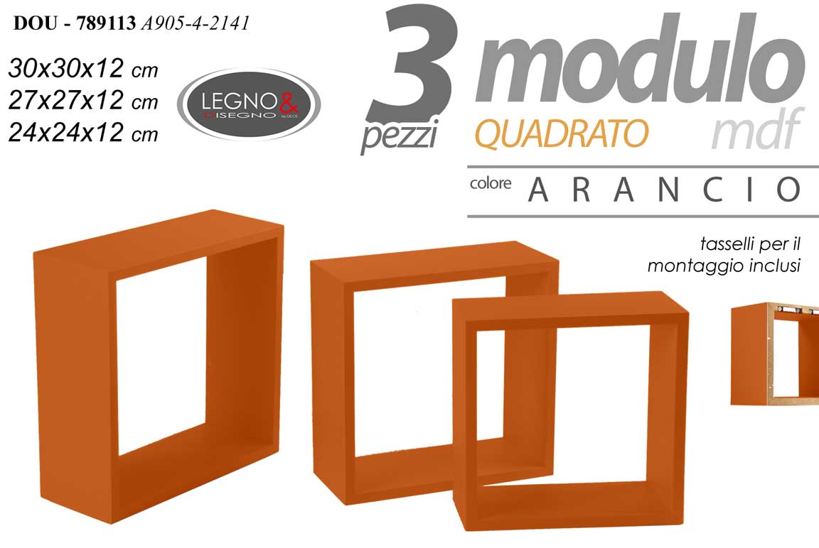 8025569789113 Set 3 Mensole da Parete MODULI PENSILE Moderne Design Cubo Mensola Scaffale ARAN - immagine 1