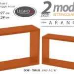 2 MODULI Mensole da Parete Moderne Cubo Mensola Scaffale ARANCIONE 40/37CM