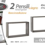 Mensole 2 Moduli Parete Mensola Quadrata Cubo Pensile DOU OLMO 40/37CM