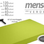 MENSOLA DA PARETE MODERNA LEGNO MURO REGGIMENSOLA A SCOMPARSA VERDE 80*25*4 cm