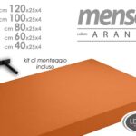 MENSOLA DA PARETE MODERNA LEGNO MURO REGGIMENSOLA A SCOMPARSA ARANCIO 100*25*4