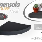 MENSOLA ANGOLO ANGOLARE Parete MURO MODERNO LEGNO KIT REGGIMENSOLA 24 cm