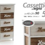 MOBILE CASSETTIERA 5 CASSETTI SLIM SALVASPAZIO CUCINA BAGNO SALOTTO 90*40*29