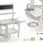 CARRETTO LEGNO PORTA PIANTE FIORI TERRAZZO GIARDINO NEGOZIO ESPOSIZIONE 85*69*33