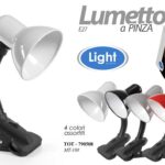LAMPADA A PINZA LUMETTO ABAT JOUR LIBRO LETTURA MODERNA ASSOR E27 25W 28CM