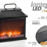 LANTERNA LAMPADA LED FINTO CAMINO LUMETTO ABAT JOUR TAVOLO SCRIVANIA COMODINO