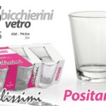 SET 6 BICCHIERI BICCHIERINO CHUPITO LIQUORE COGNAC RUM VETRO VIETRI 85 ML 6 CM