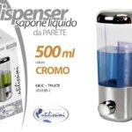 DISPENSER  500 ML PORTA SAPONE LIQUIDO DA PARETE MURO IGIENIZZANTE IGIENIZZA