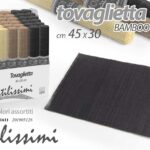 Tovaglietta americana colazione runner segnaposto tavola bamboo color ass 45x30