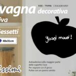 Lavagna lavagnetta adesiva muro mela gessetti cucina bacheca casa ass 48x31 cm