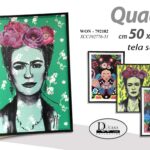 QUADRO STAMPA SU TELA Canvas LEGNO DONNA DAMA SIGNORA COLOR ASSOR 50*70 cm