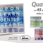 QUADRO STAMPA SU TELA Canvas LEGNO DECORO SCRITTE FRASI COLOR ASSORT 45*45 cm