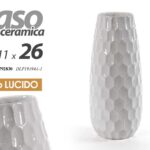 VASO IN CERAMICA FIORI ELEGANTE CENTROTAVOLA EVENTI CLASSICO MODERNO 26*11 cm