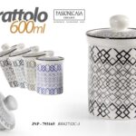 BARATTOLO CERAMICA ERMETICO CUCINA Contenitore MODERNO LUX ASSORT 600ML 16*11CM