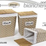 3 CESTE CESTA VIMINI Portabiancheria CONTENITORE BAGNO SALOTTO CAMERA 53-48-43