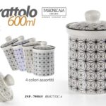 BARATTOLO CERAMICA ERMETICO CUCINA Contenitore MODERNO COLOR CHIC 600ML 16*11CM