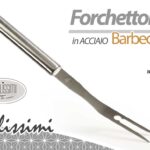 FORCHETTONE LUNGO BARBECUE ACCIAIO ATTREZZI COTTURA ARROSTO CARNE GRIGLIA CUCINA