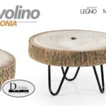 TAVOLINO CORTECCIA ALBERO TAVOLO 26*14cm SALOTTO CAFFè LEGNO RUSTICO MODERNO
