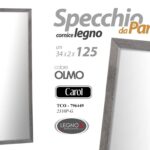 SPECCHIO DA PARETE GRIGIO OLMO SPECCHIERA CORNICE LEGNO CLASSICO MODERNO 125*35