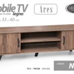 MOBILE PORTA TV TELEVISORE MODERNO RIPIANI ANTE ROVERE NOCE h120*33*40