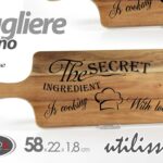 Tagliere vassoio bar ristorante aperitivo salumi formaggi legno acacia 58*22*1,5