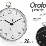 OROLOGIO DA PARETE MURO MECCANISMO SILENZIOSO MODERNO STILE TASCHINO 26 CM