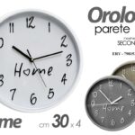 OROLOGIO DA PARETE TONDO MODERNO CLASSICO SILENZIOSO HOME COLOR ASSOR ABS 30*4cm