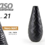 VASO CERAMICA FIORI CENTROTAVOLA EVENTI SEGNAPOSTO CLASSICO MODERNO MATT h21 CM