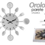 OROLOGIO DA PARETE CUCINA MESTOLI POSATE PIZZERIA CLASSICO MODERNO 44*3cm