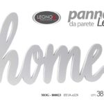 PANNELLO DECORATIVO DA PARETE SCRITTA DECORAZIONE LEGNO FRASE HOME 38*20*1,2 CM
