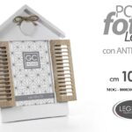 CORNICE PORTA FOTO 10*15 CM IN LEGNO CASETTA CON ANTINE DELUXE DA TAVOLO