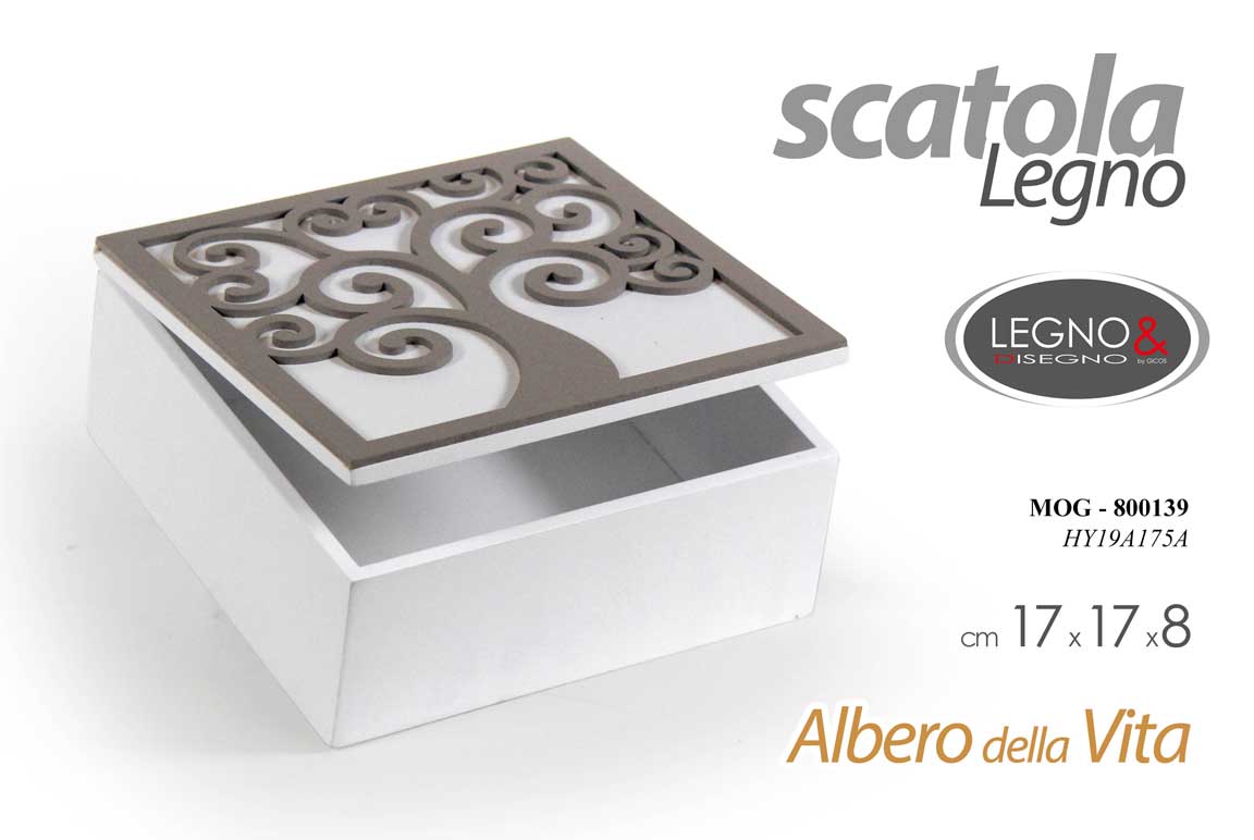 8025569800139 COFANETTO ALBERO DELLA VITA PORTA BUSTINE TISANE SCATOLA THE Tè TE CIALDE 18*7cm - immagine 1
