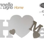 PANNELLO DECORATICO DA PARETE LEGNO HOME CUORE CLASSICO MODERNO BIANCO 60*28