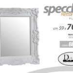 SPECCHIO PARETE RETTANGOLARE CORNICE CLASSICO SHABBY CHIC MODERNO 70*59cm