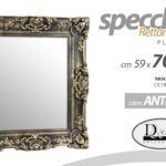SPECCHIO PARETE CORNICE ORO ANTICATO SPECCHIERA VINTAGE CLASSICO MODERNO 70*59cm