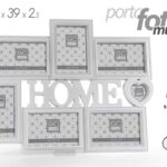 CORNICE PORTA FOTO 51*39*2,5 CM MULTIPLO 7 POSTI HOME DESIGN MODERNO DA PARETE