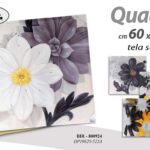 QUADRO STAMPA SU TELA Canvas LEGNO FIORI COLORATI MORTI MODERNO ASSORT 60*60 cm