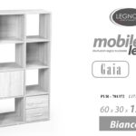 Libreria MODERNA CUBO BASSA Scaffale 8 Ripiani Archiviazione BIANCO 60*30*H120