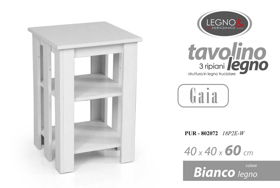 8025569802072 TAVOLO TAVOLINO CAFFè DIVANO LEGNO SALOTTO INGRESSO CAMERA LETTO MODERNO 60*40cm - immagine 1